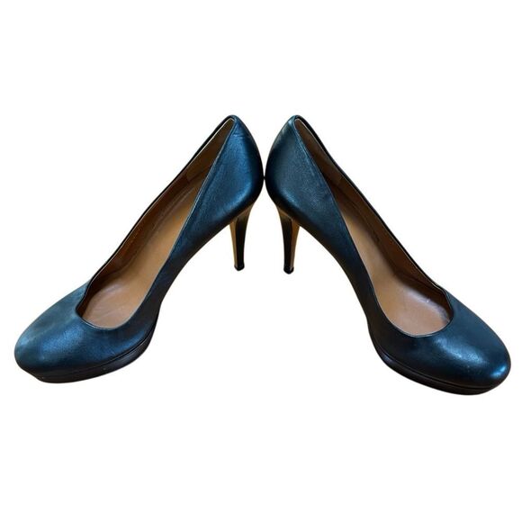 Gucci Nappa Charlotte Pump Stiletto Heels in Black Leather EU 38 US 8 MSRP $540 - Picture 4 of 10